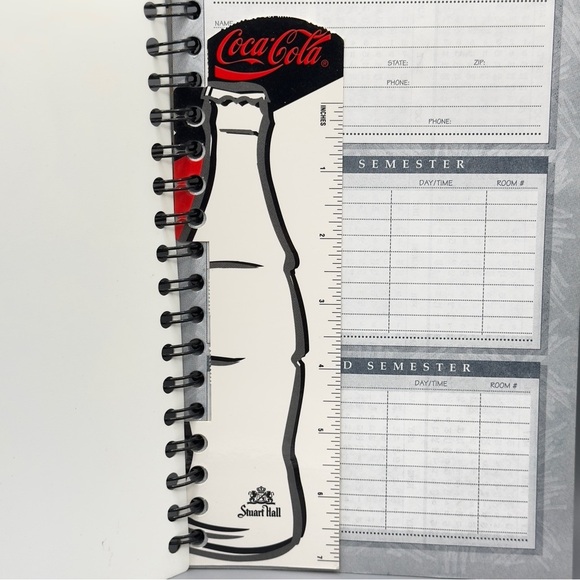 Vintage Coca-Cola Daily Planner w/ Ruler โ 1995 Stuart Hall, Polar Bear - Picture 8 of 14